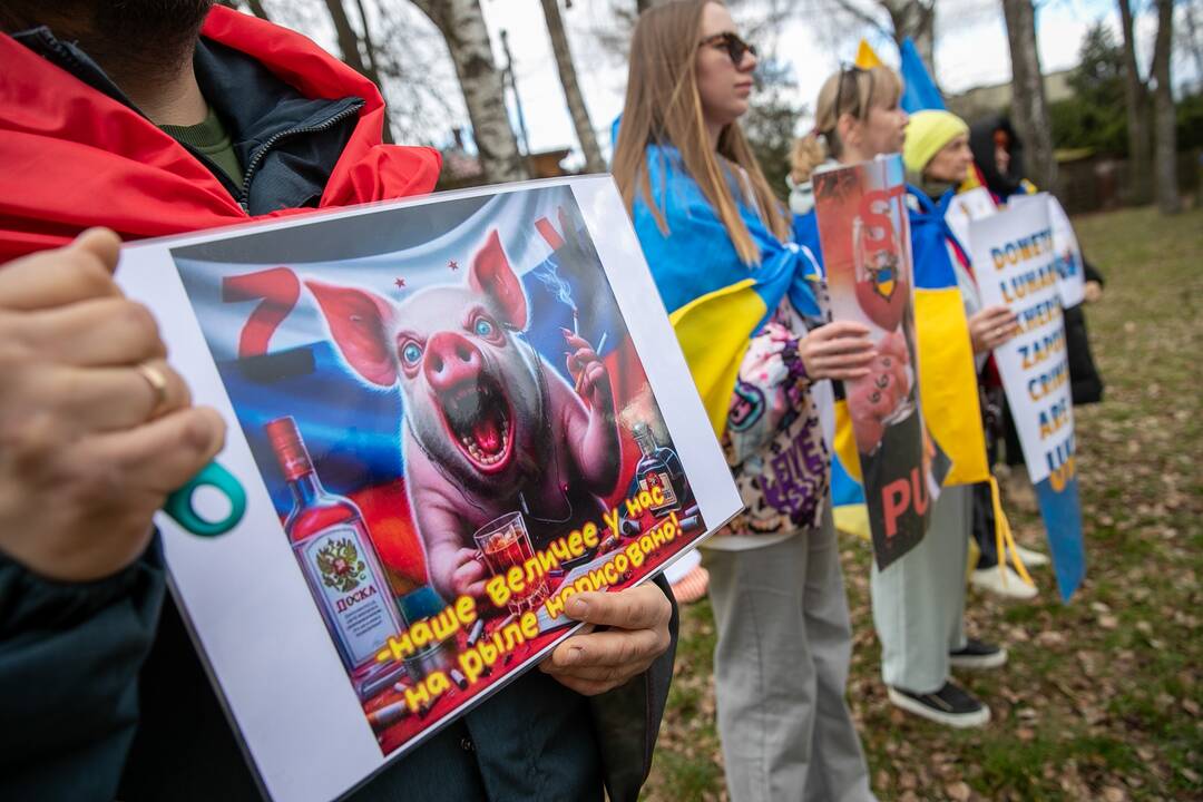 Vilniuje – protestas prieš V. Putiną