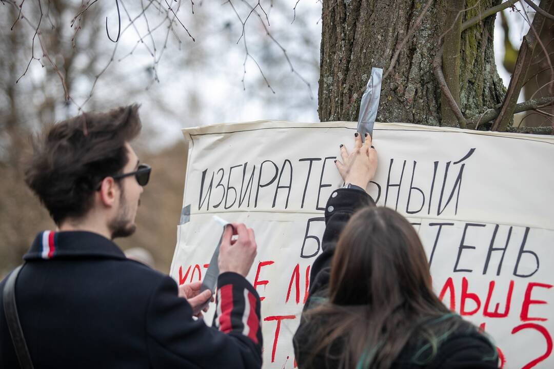 Vilniuje – protestas prieš V. Putiną