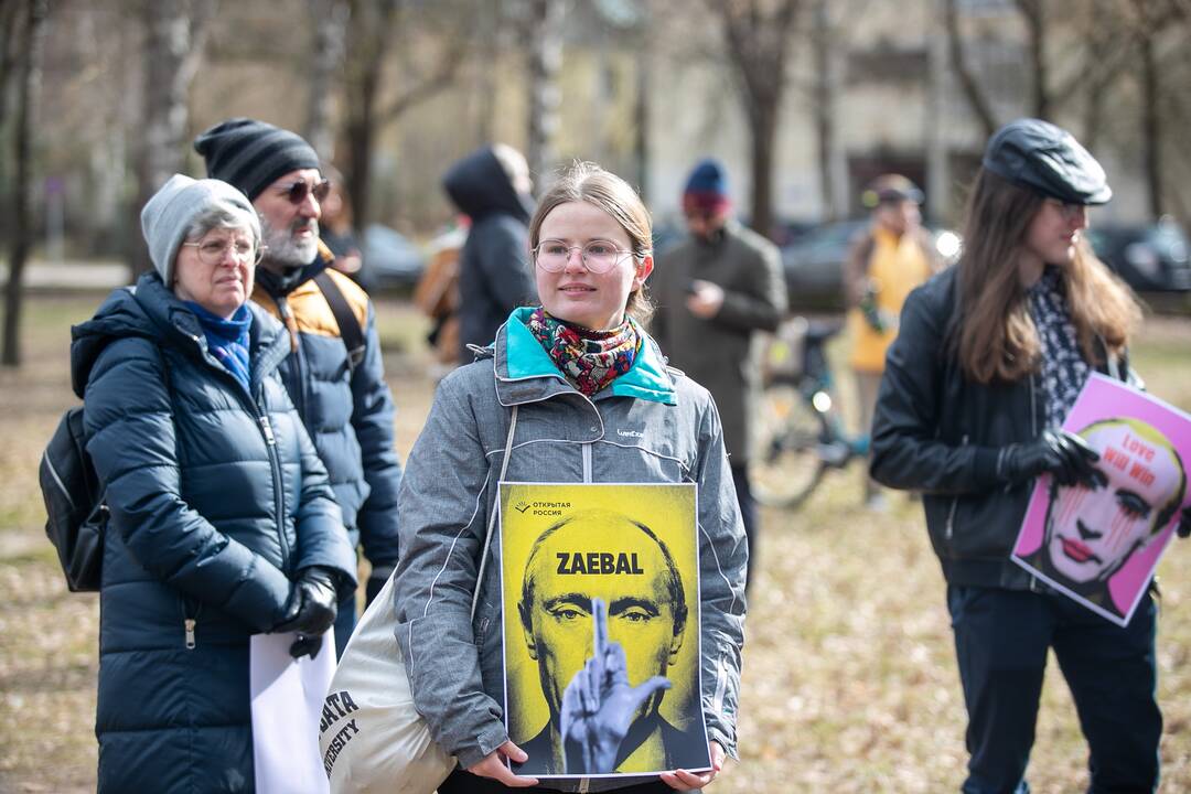 Vilniuje – protestas prieš V. Putiną