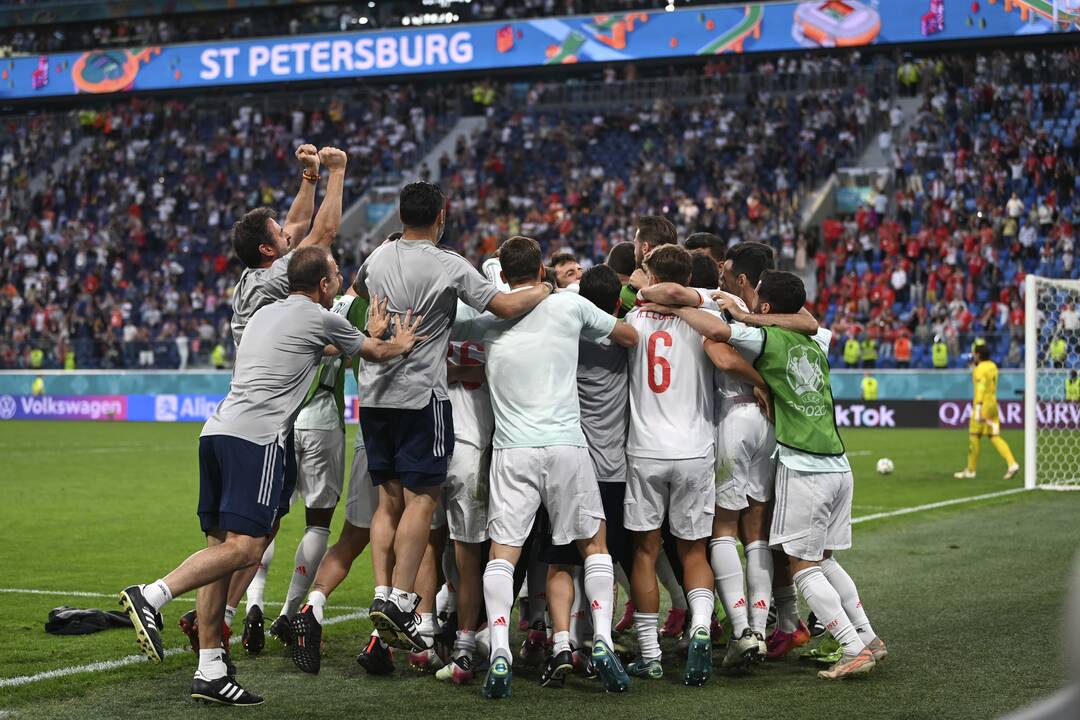 Euro 2020 ketvirtfinalis: Šveicarija – Ispanija 1:1; baud. 1:3