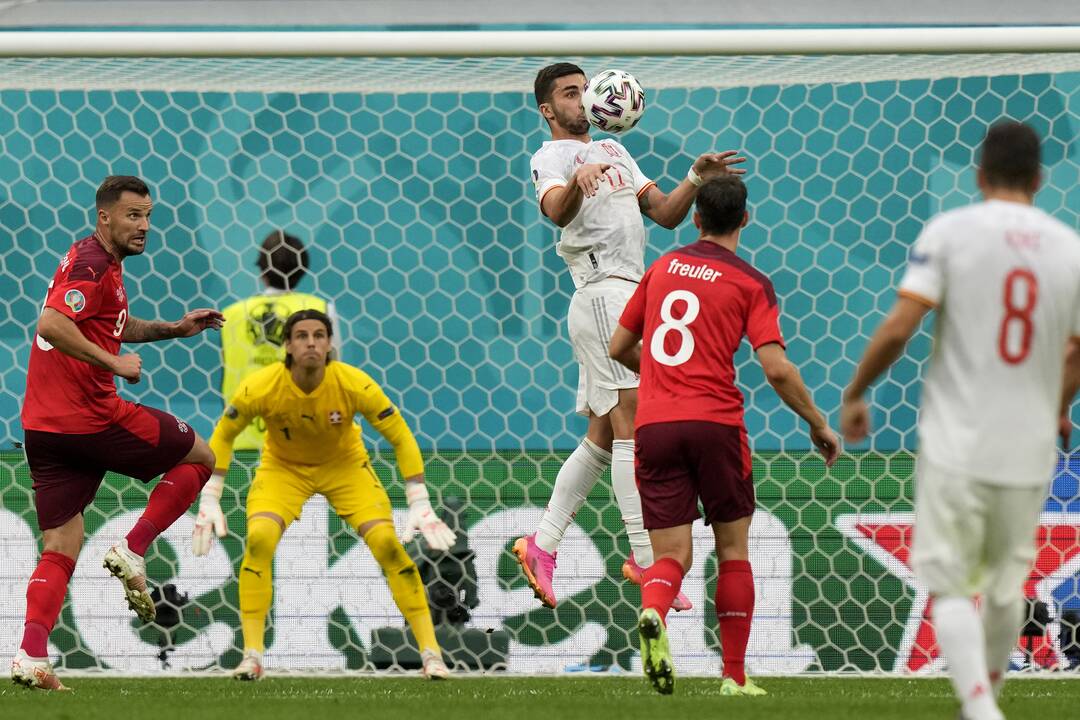 Euro 2020 ketvirtfinalis: Šveicarija – Ispanija 1:1; baud. 1:3