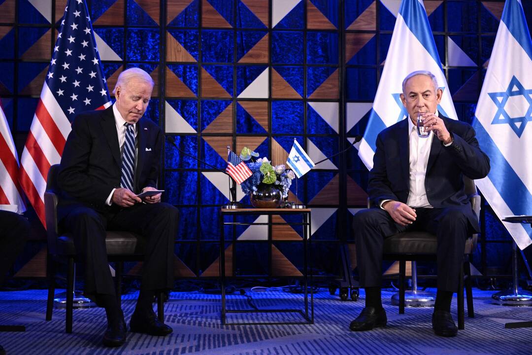 Joe Bidenas ir Benjaminas Netanyahu