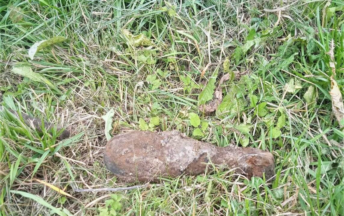 Vilkaviškio rajono ūkininkės žemėje – karo laikų sprogmuo