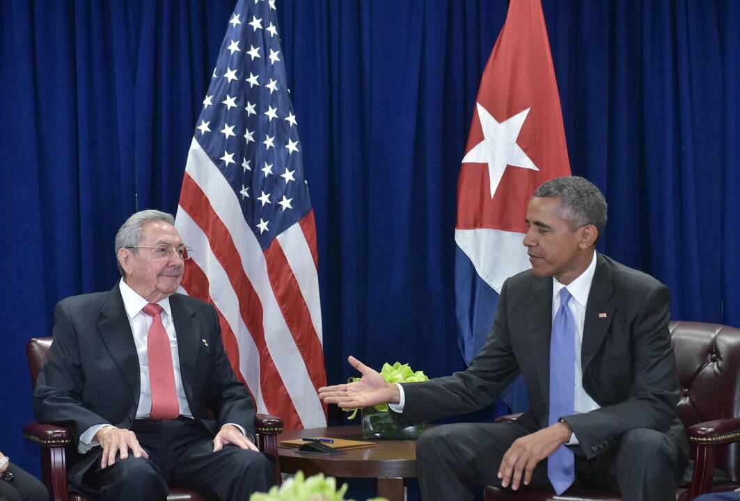 Raulis Castro ir Barackas Obama