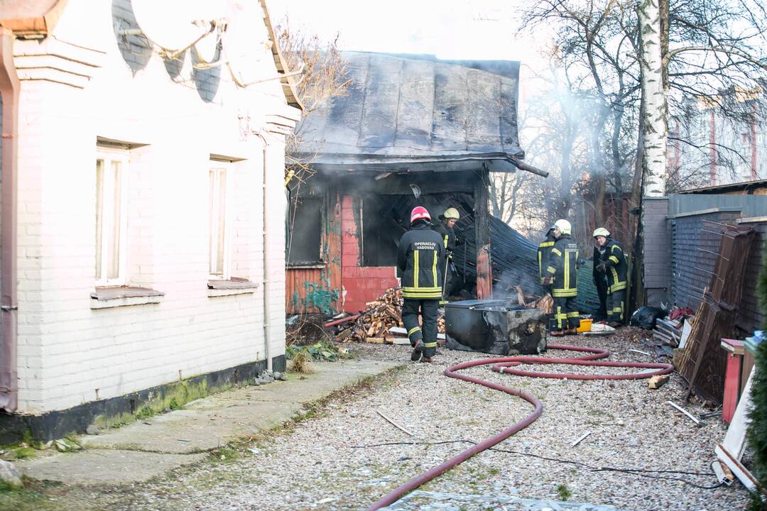 Gaisras Žiemgalių gatvėje