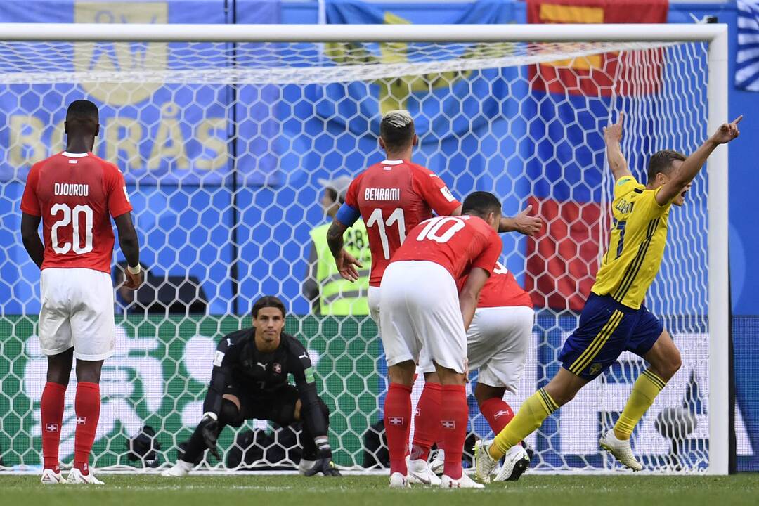 Pasaulio futbolo čempionato aštuntfinalis: Švedija – Šveicarija 1:0