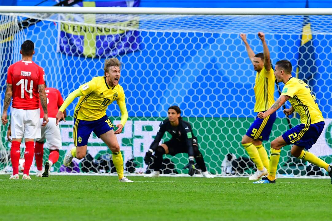 Pasaulio futbolo čempionato aštuntfinalis: Švedija – Šveicarija 1:0