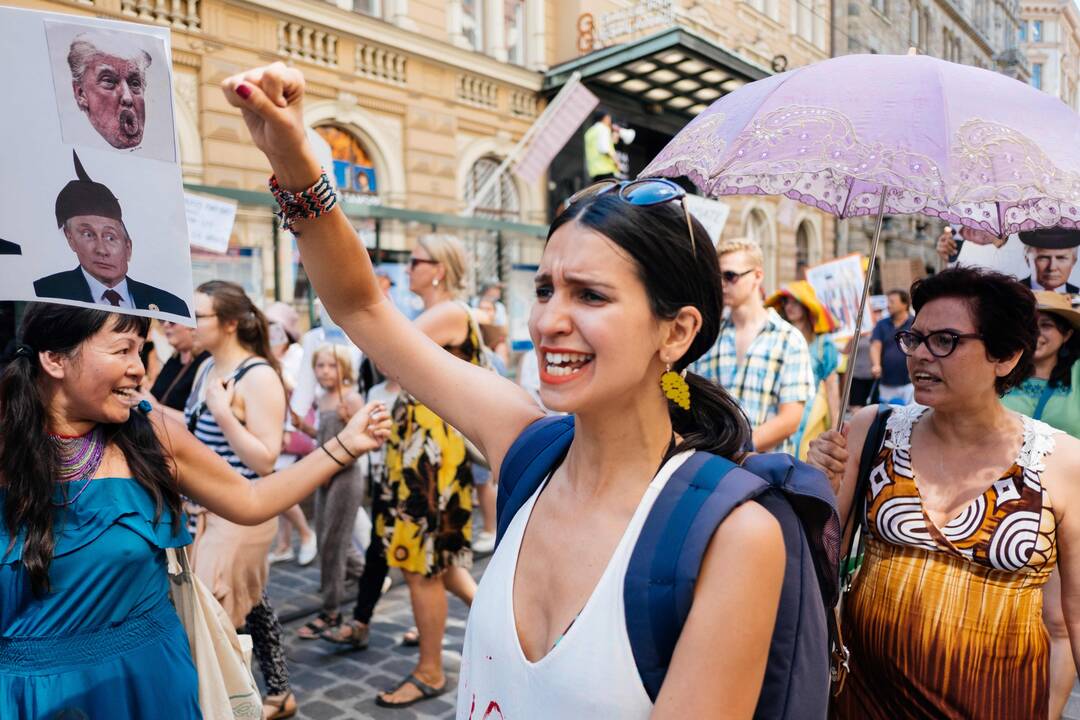 Helsinkyje – protestai prieš D. Trumpą ir V. Putiną