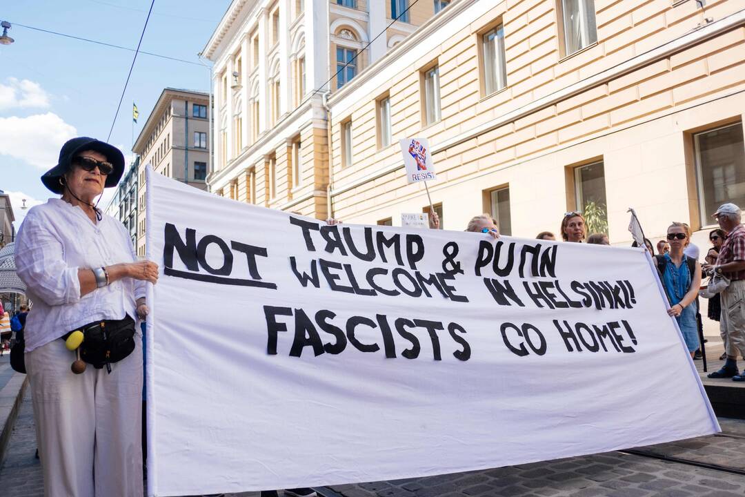 Helsinkyje – protestai prieš D. Trumpą ir V. Putiną