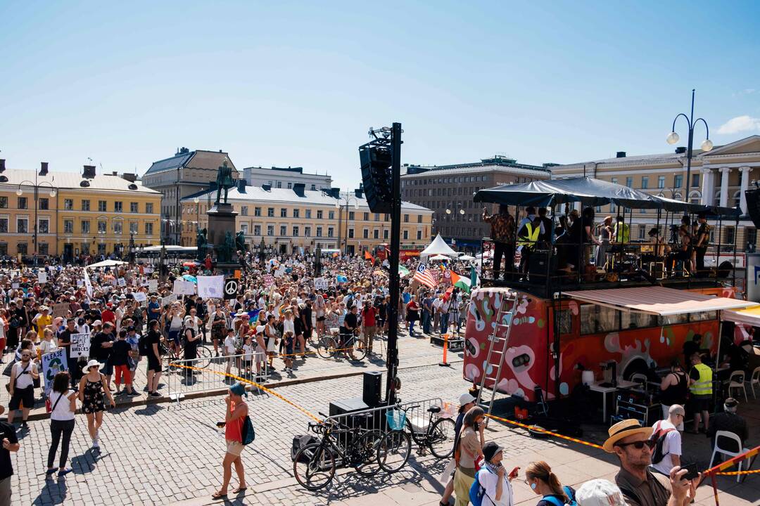 Helsinkyje – protestai prieš D. Trumpą ir V. Putiną