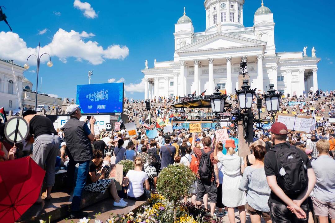 Helsinkyje – protestai prieš D. Trumpą ir V. Putiną