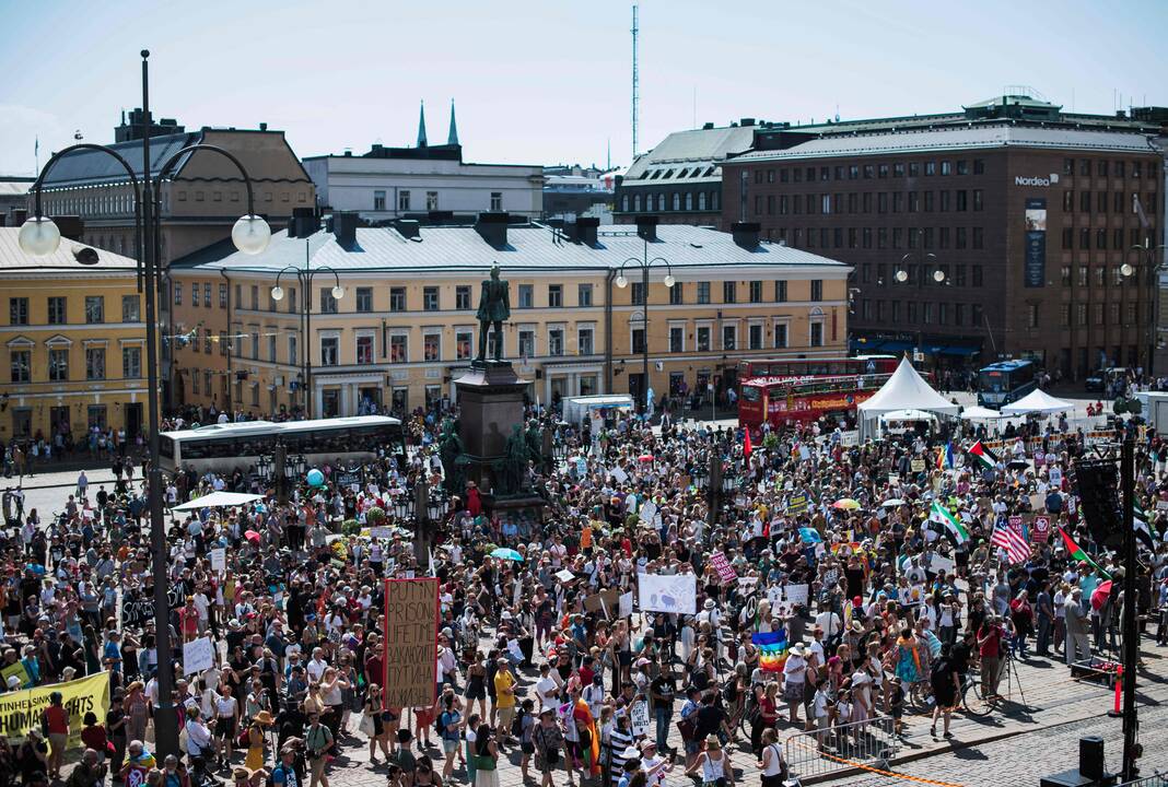 Helsinkyje – protestai prieš D. Trumpą ir V. Putiną