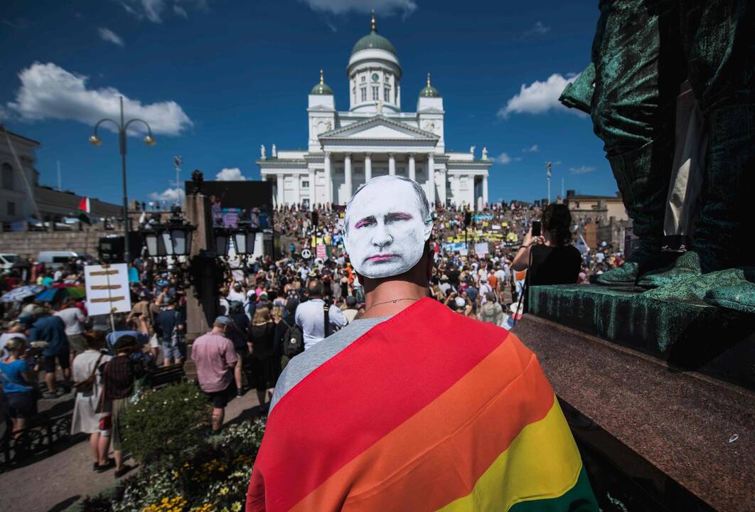 Helsinkyje – protestai prieš D. Trumpą ir V. Putiną