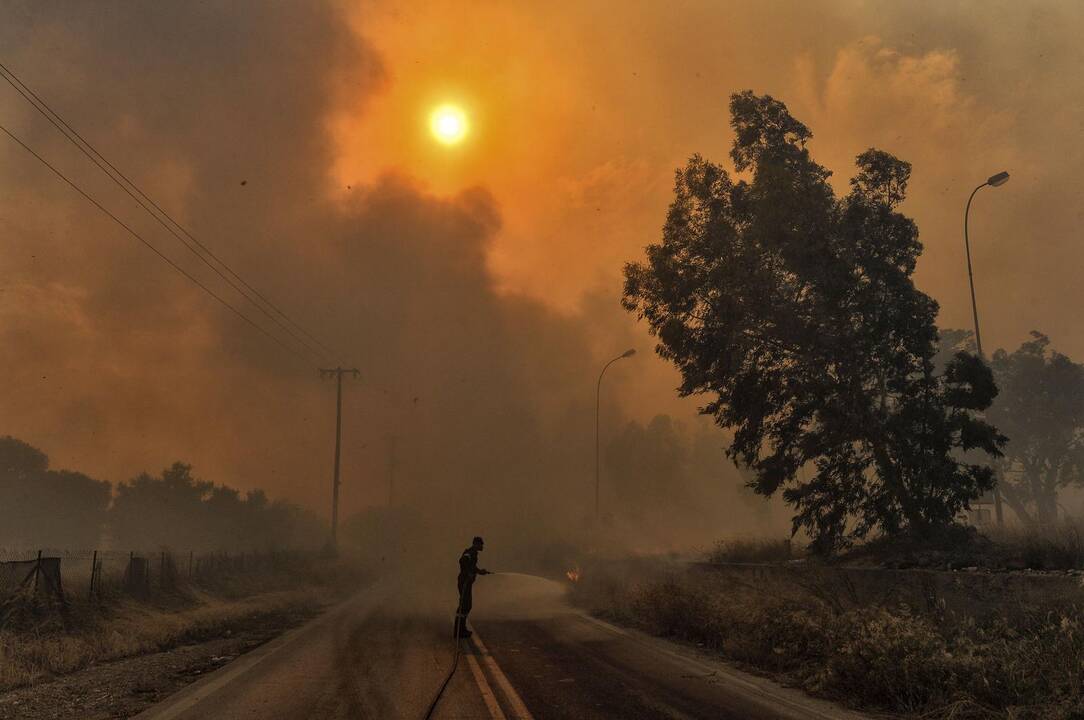 Graikijoje siaučia miškų gaisrai