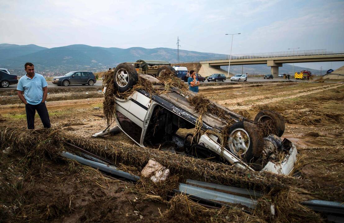 Pražūtingas potvynis Makedonijoje