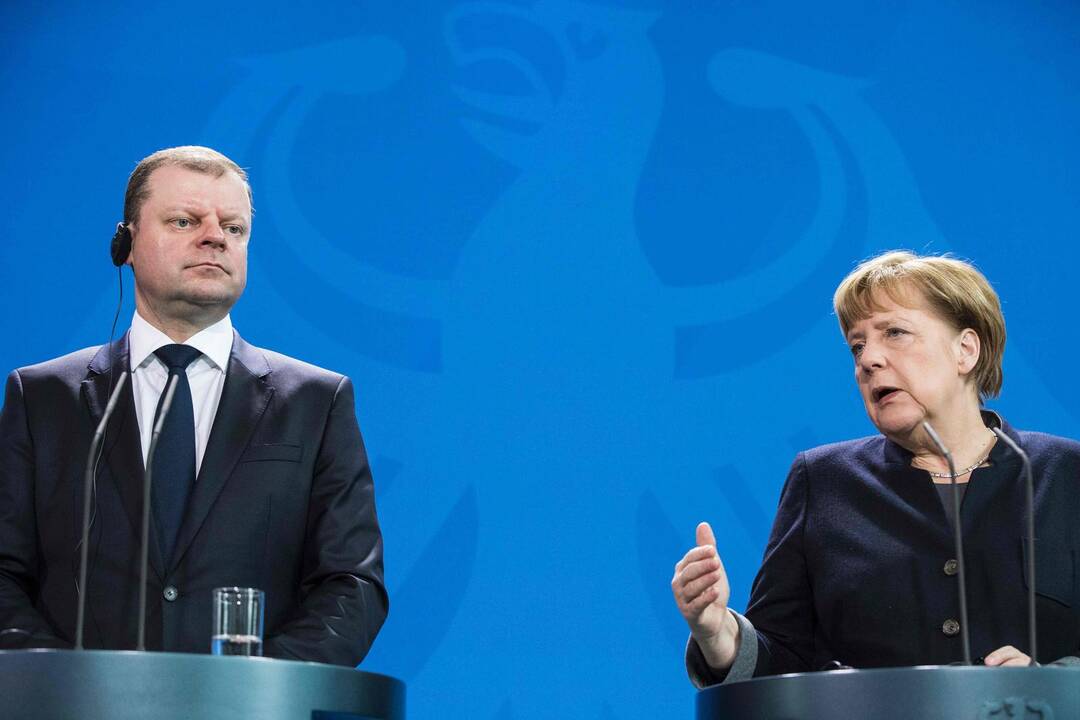 S. Skvernelis Vokietijoje susitiko su A. Merkel