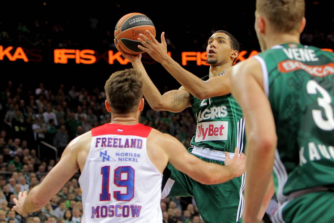 Eurolygoje Kauno „Žalgiris“ skaudžiai pralaimėjo Maskvos CSKA.