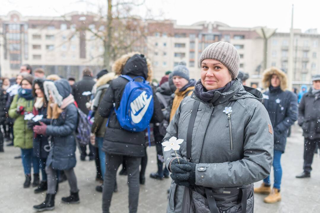 Simbolinė neužmirštuolių pieva Laisvės gynėjams