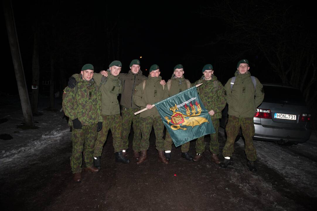 Naktinis žygis partizanų takais Pažėruose 