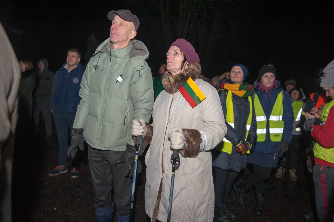 Naktinis žygis partizanų takais Pažėruose 