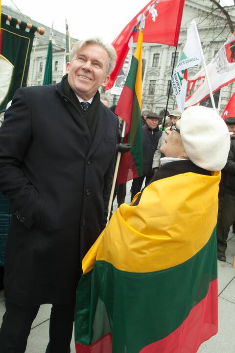 Protesto akcija dėl Vyčio paminklo