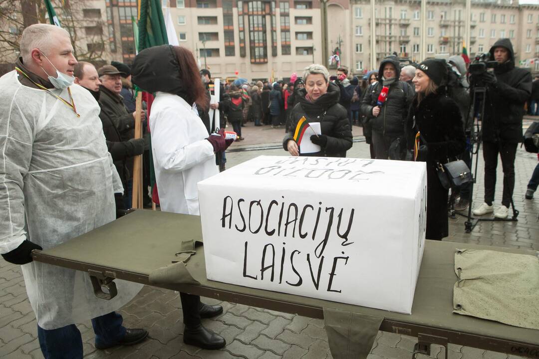 Policijos pareigūnų protestas prie Seimo