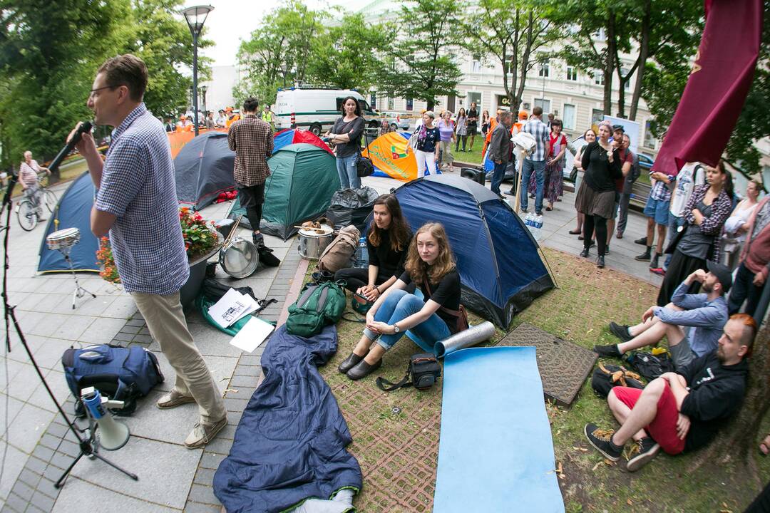 Tęsiasi protestas prieš naująjį Darbo kodeksą