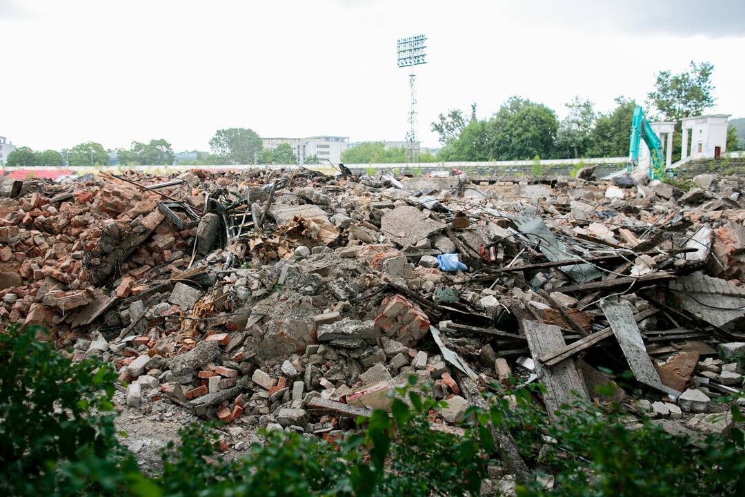 Griaunamas „Žalgirio“ stadionas