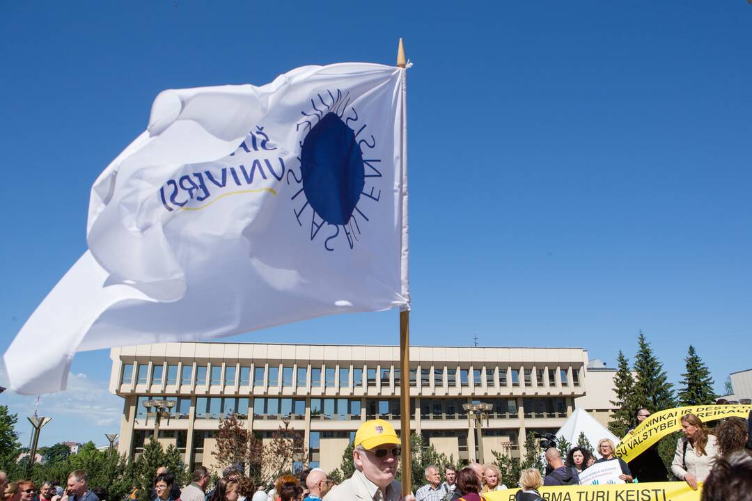 Mitingas dėl universitetų reformos