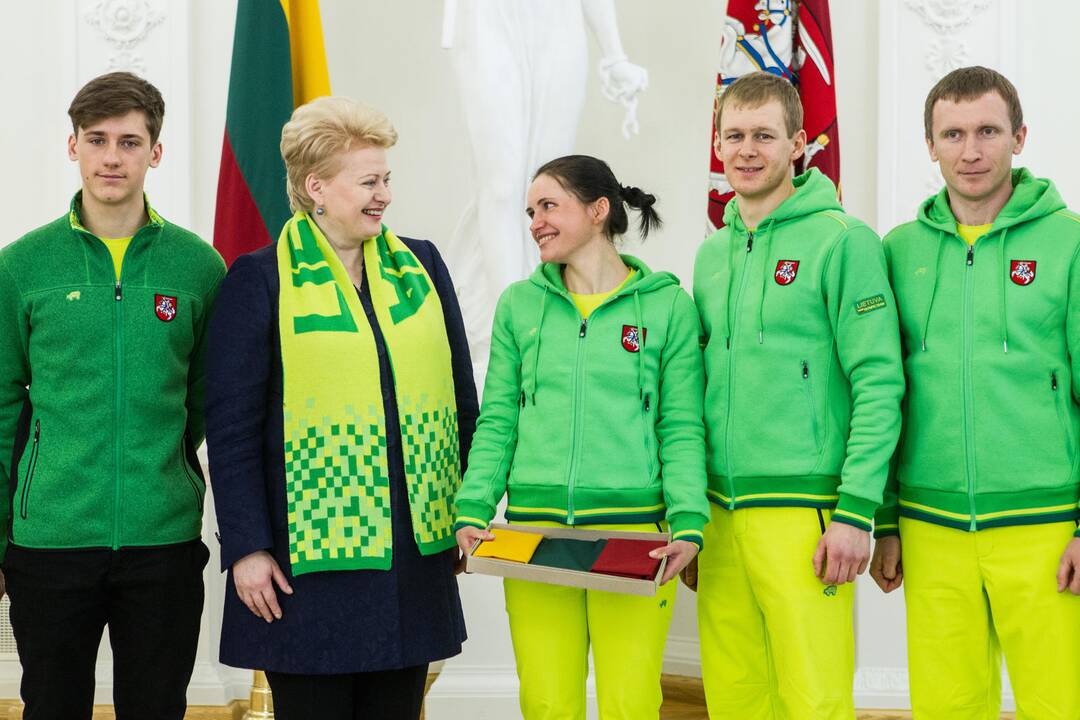 Prezidentė D.Grybauskaitė išlydėjo Lietuvos olimpiečius į Sočio olimpines žaidynes