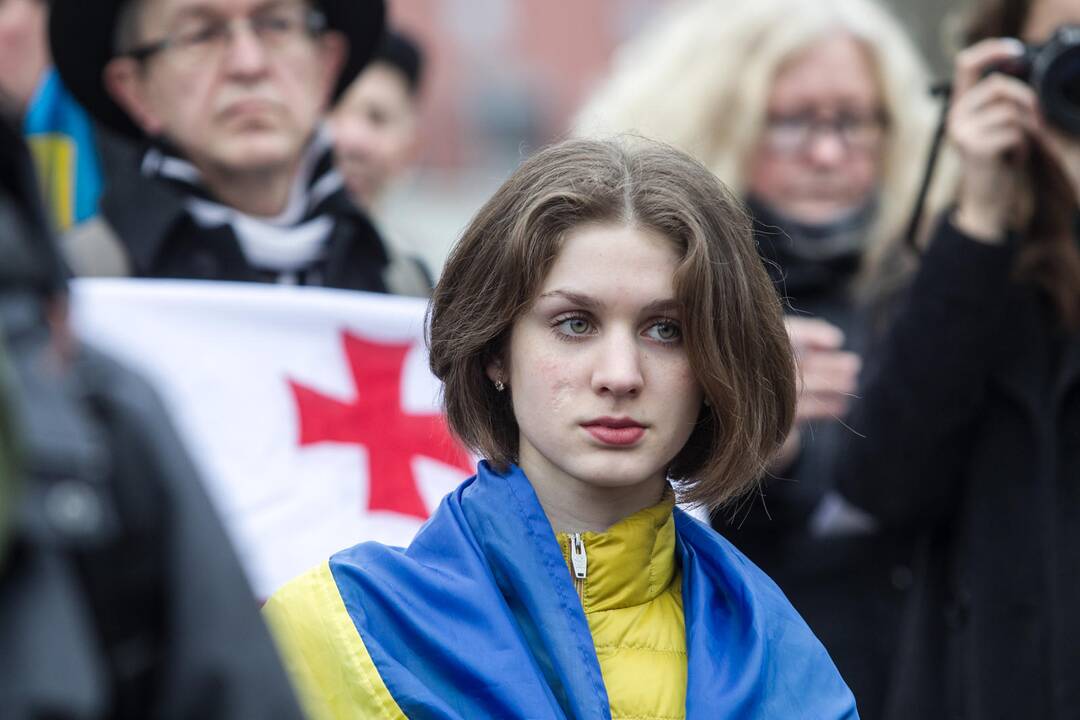 Vilniuje įvyko protesto akcija dėl Rusijos veiksmų Ukrainos Krymo regione