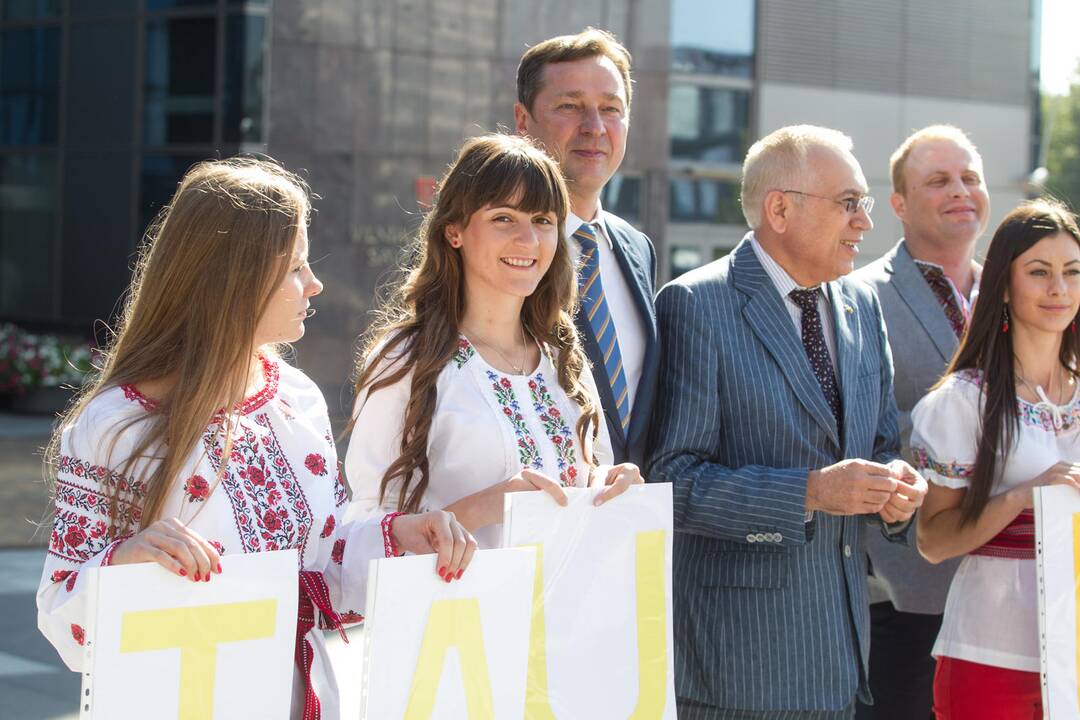 Ukrainiečių studentai dėkojo Lietuvai už palaikymą