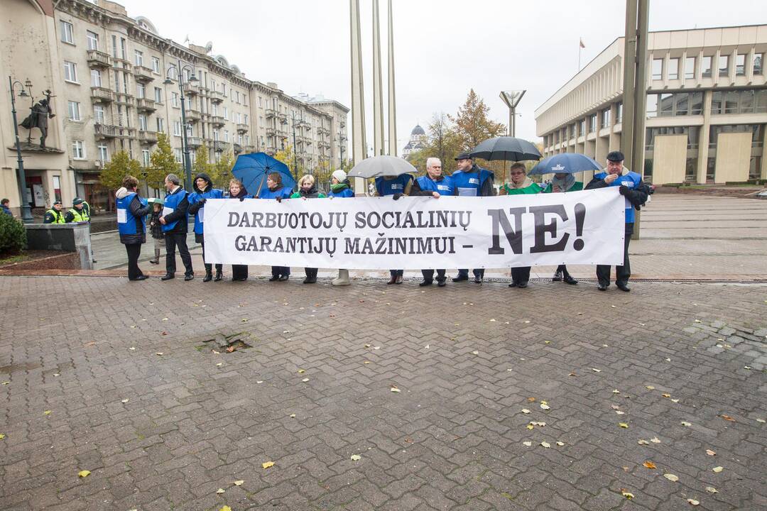 Profesinių sąjungų piketas