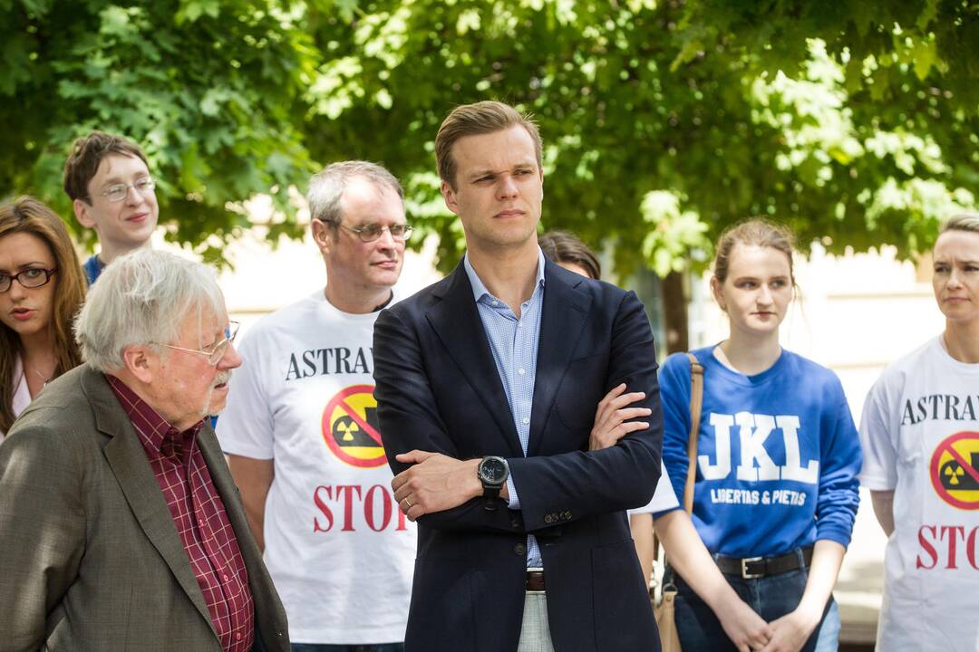 Konservatorių protesto akcija prieš Astravo AE