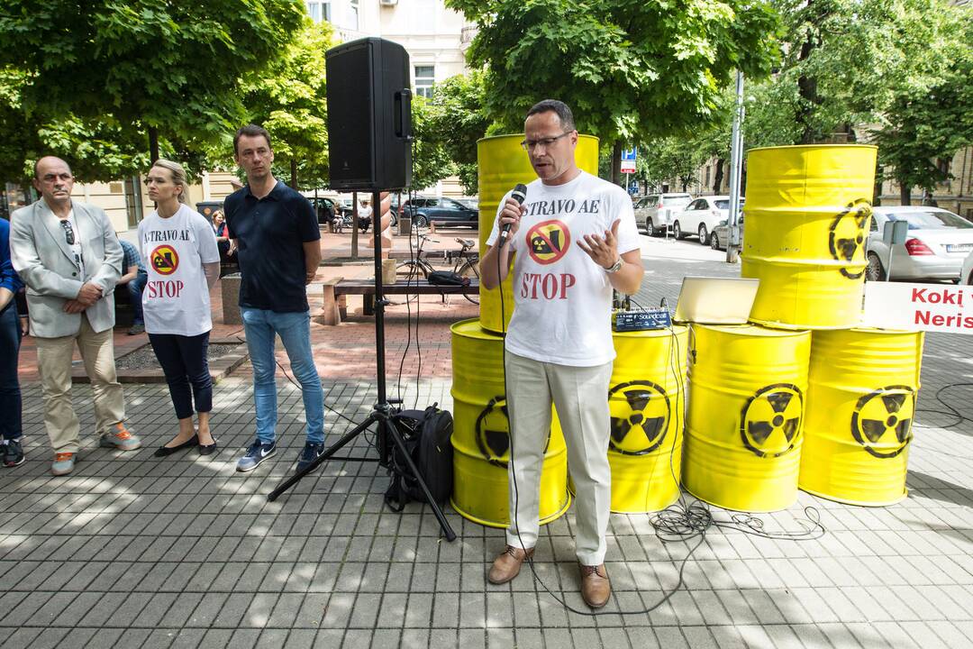 Konservatorių protesto akcija prieš Astravo AE