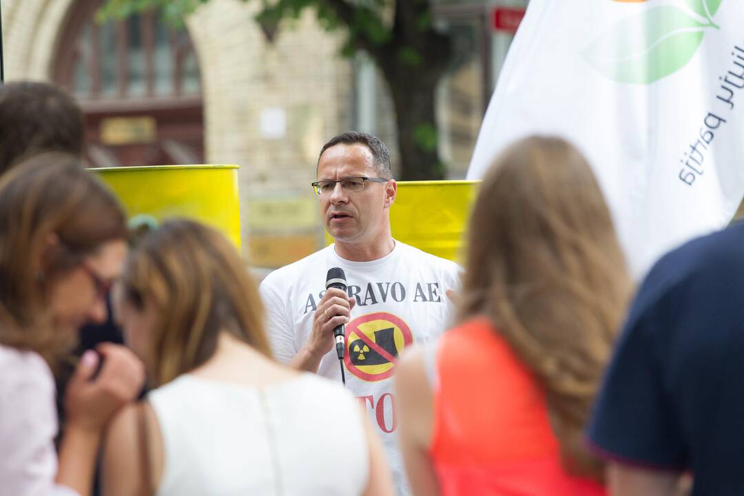 Konservatorių protesto akcija prieš Astravo AE