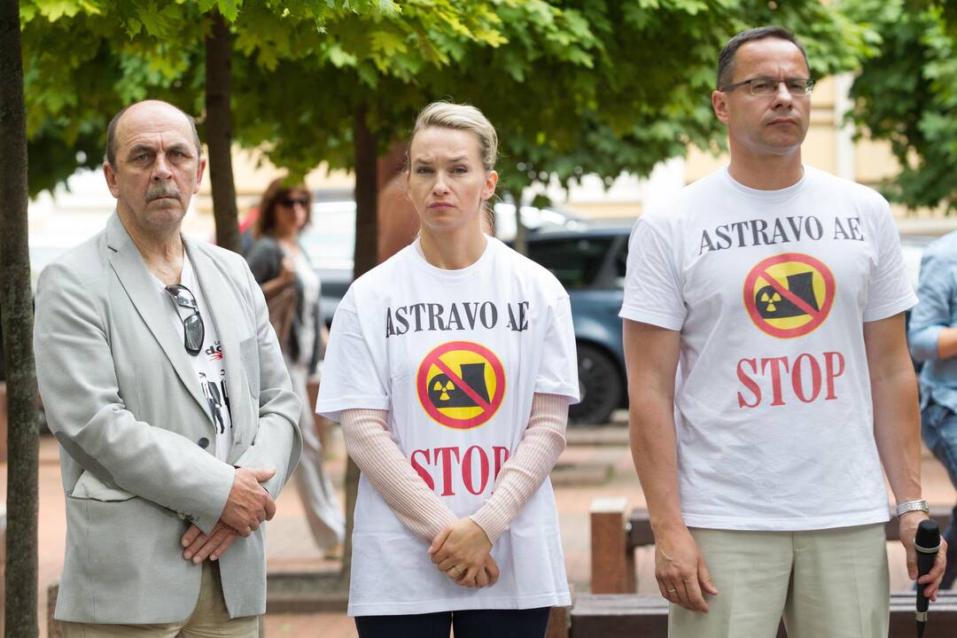 Konservatorių protesto akcija prieš Astravo AE