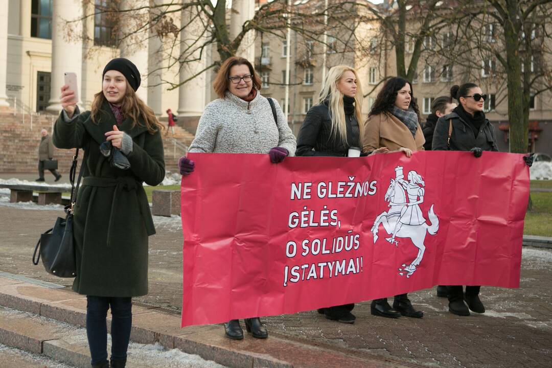 Protestas prieš pagalbinio apvaisinimo įstatymo pataisas