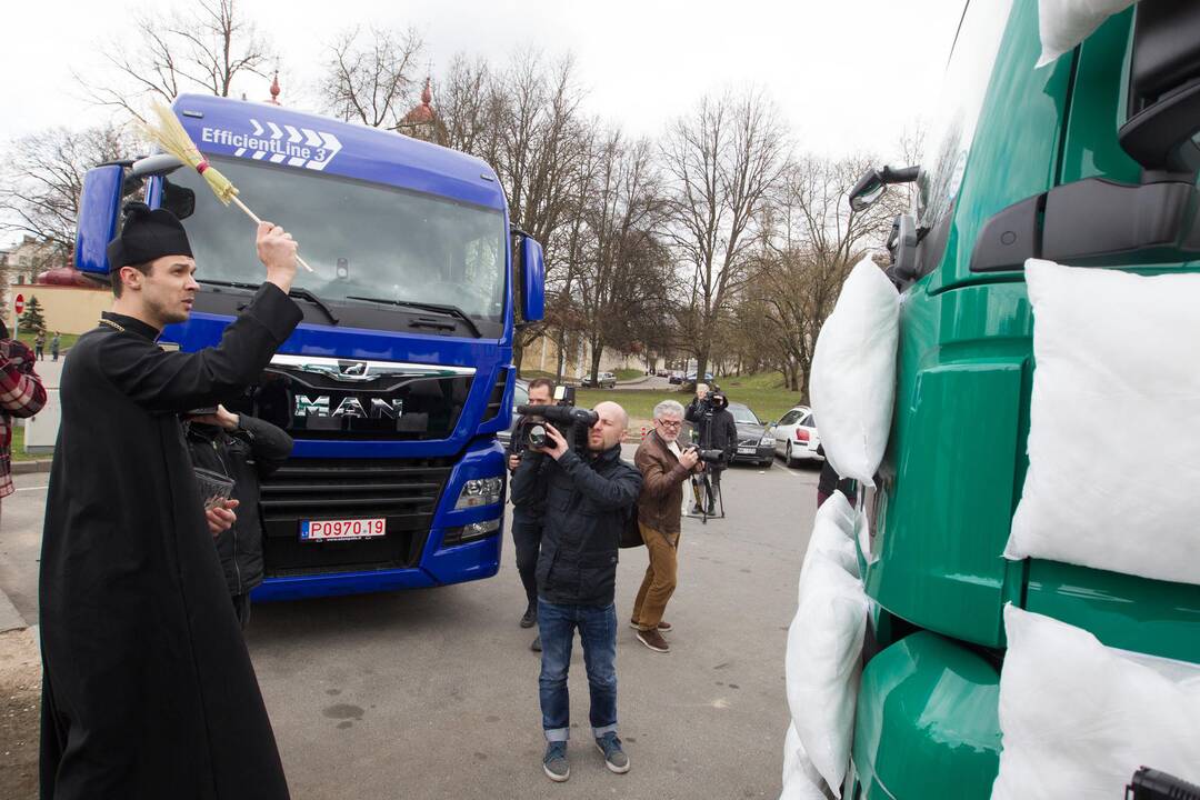 Vežėjai rinkosi į protesto akciją