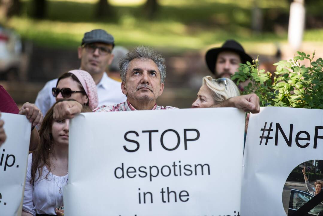 Žydai surengė protesto akciją