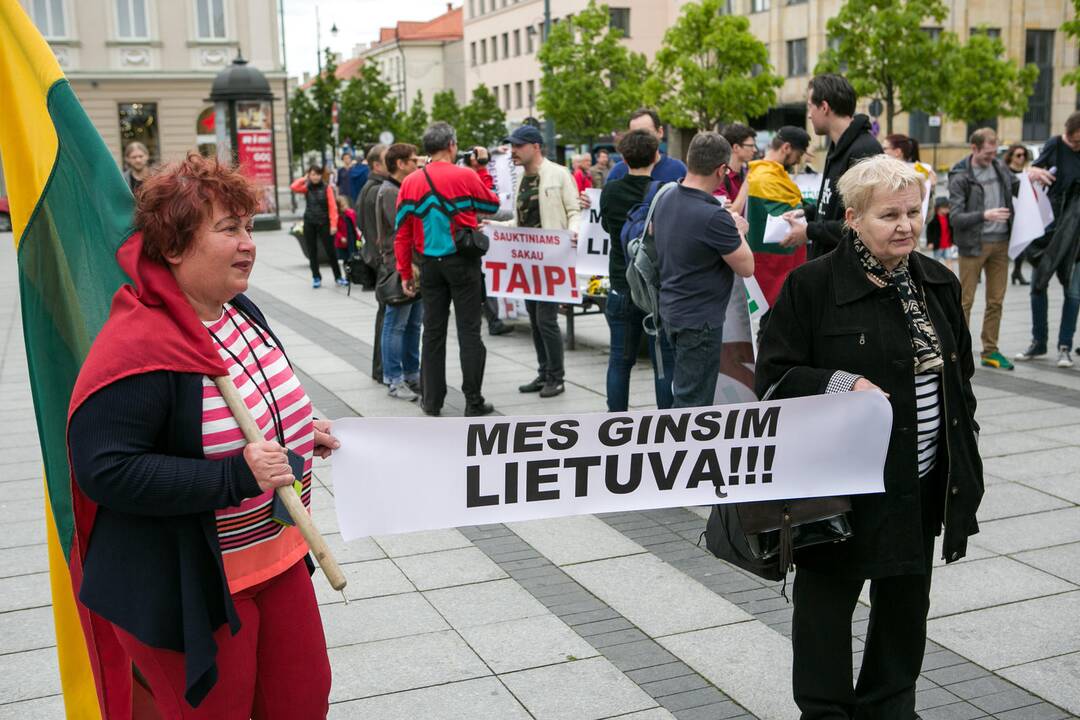 Nepritariančių šauktinių kariuomenės grąžinimui protestas