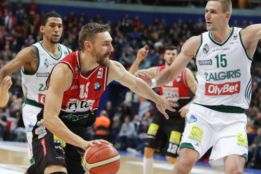 LKL: „Žalgiris“ Vilniuje įveikė „Lietuvos rytą“