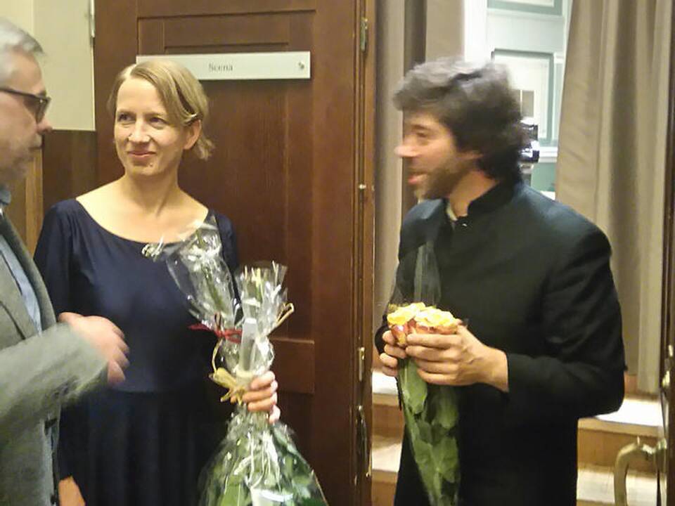 W. Niessneris (centre) su projekto dalyviais
