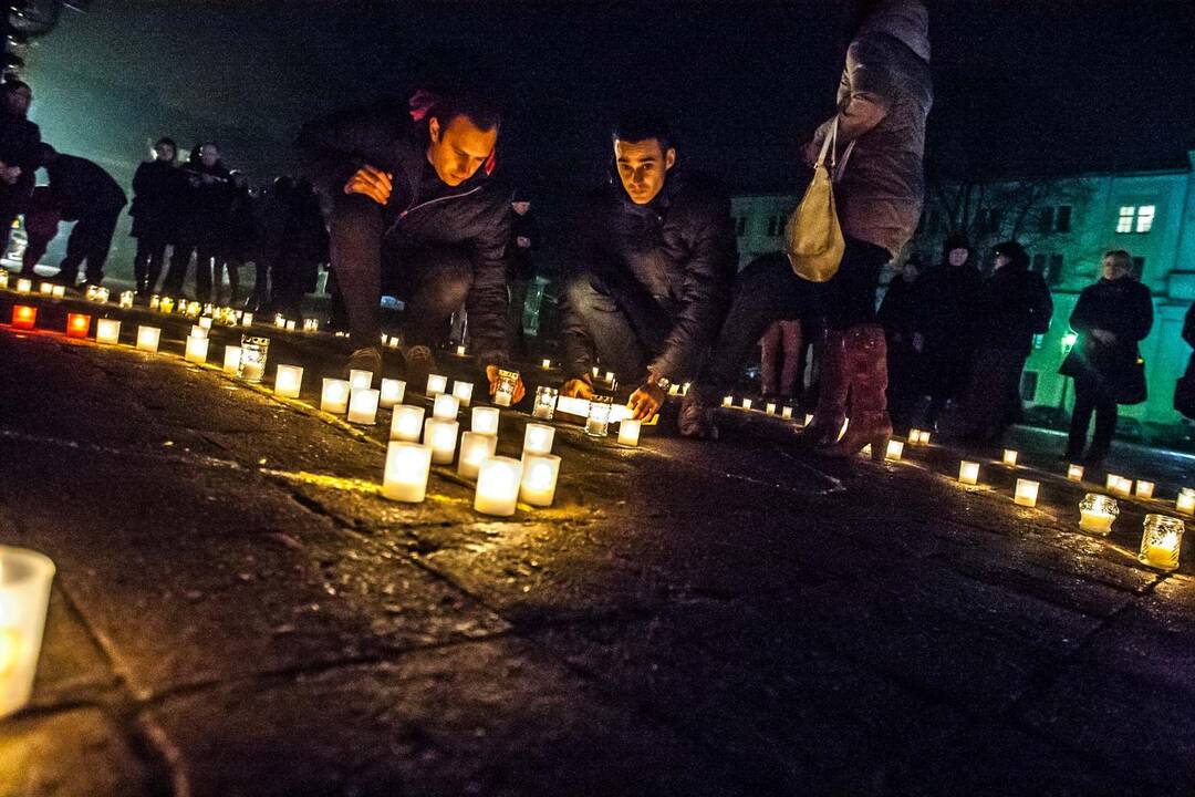 Akcija "Renkuosi gyvybę" Kauno rotušės aikštėje