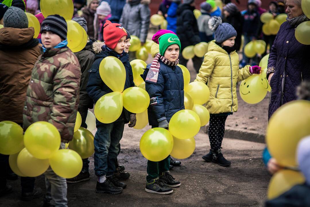 Rekordinio ilgio Lietuvos vėliava iš balionų