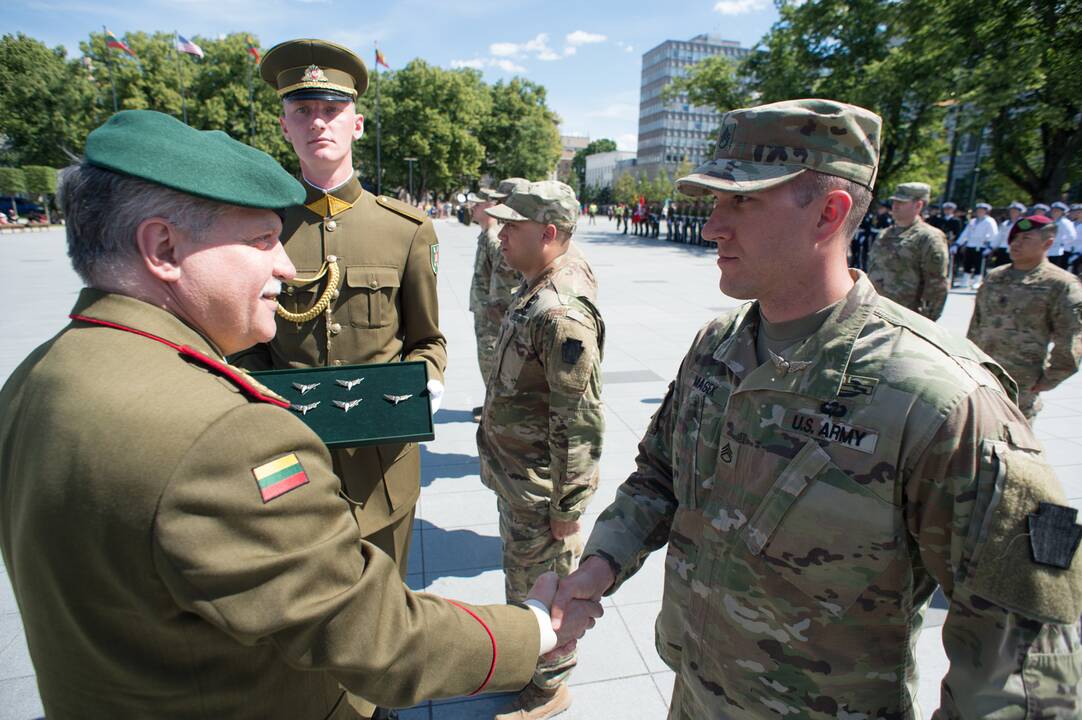 JAV kariškių ir Lietuvos kariuomenės bendradarbiavimo minėjimas