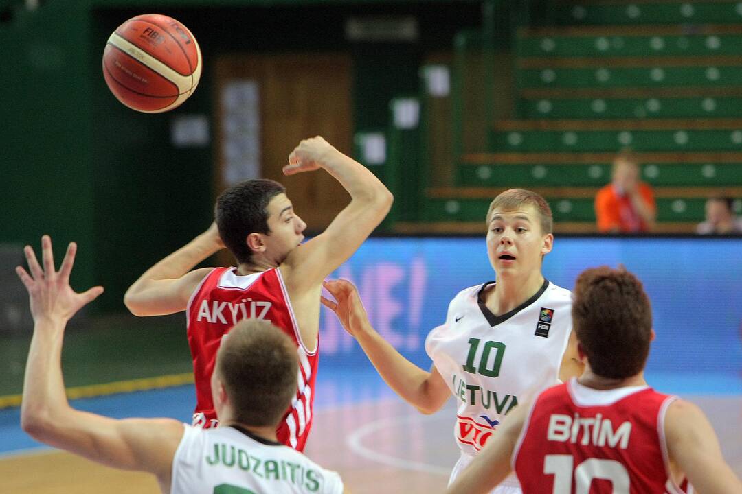 Europos jaunučių krepšinio čempionatas: Lietuva – Turkija 64:67.