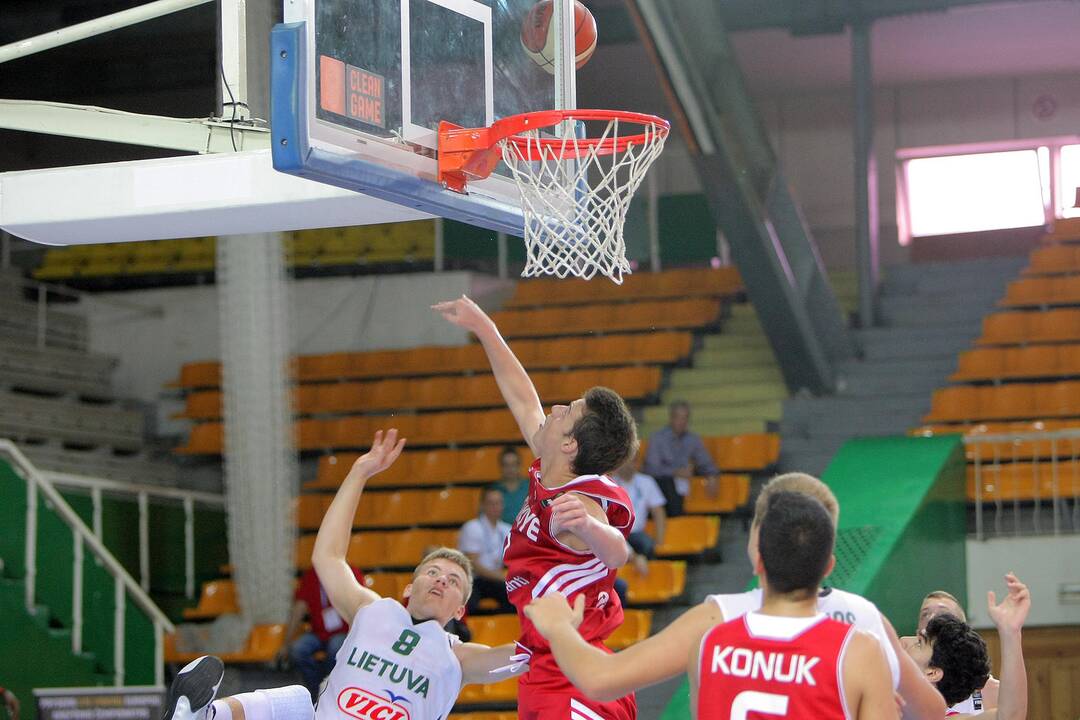 Europos jaunučių krepšinio čempionatas: Lietuva – Turkija 64:67.