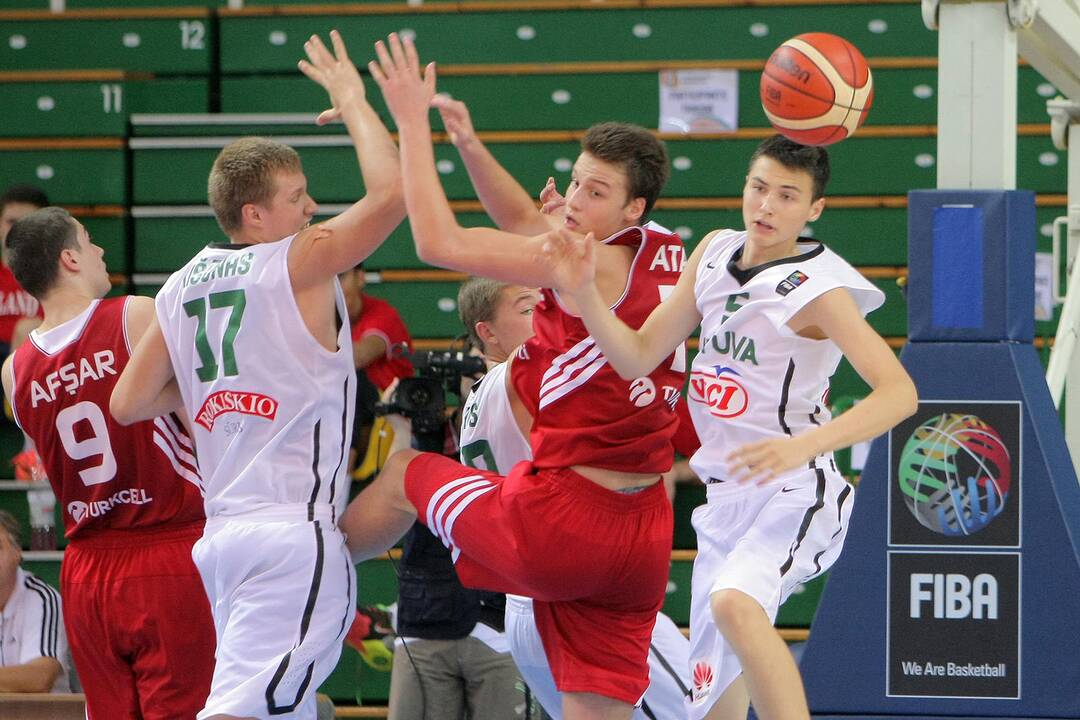 Europos jaunučių krepšinio čempionatas: Lietuva – Turkija 64:67.
