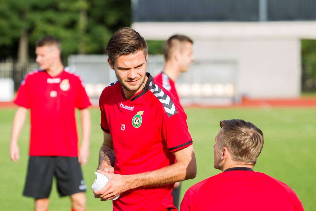 Lietuvos vyrų futbolo rinktinės treniruotė